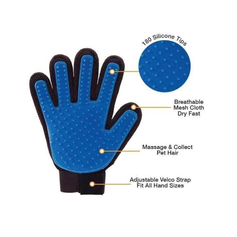 2-in-1 Pet De-shedding and Massage Glove