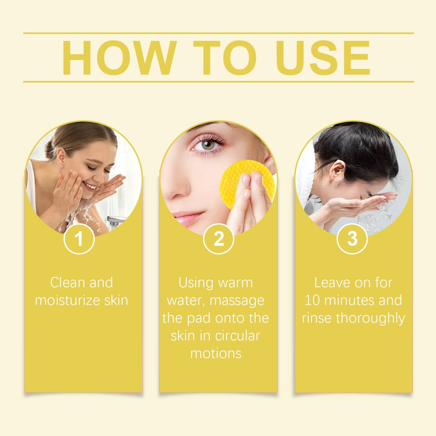Facial Skin Pore Cleansing Turmeric Acid Pad