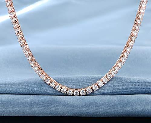 18K Tennis Necklace and Princess Halo Earring Set