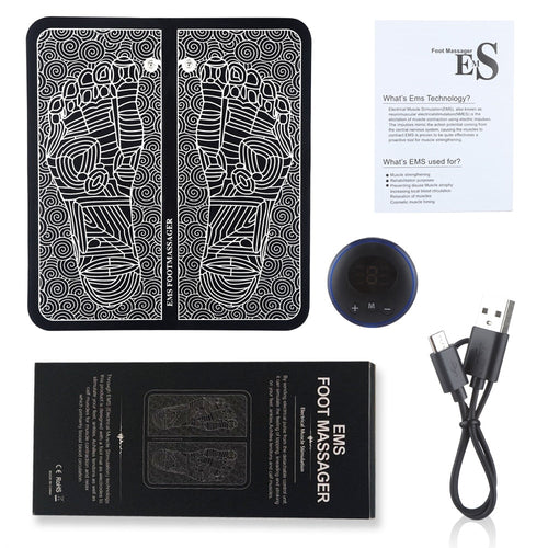 EMS Foot Massager Mat – Rechargeable Electric Foot Massage Device