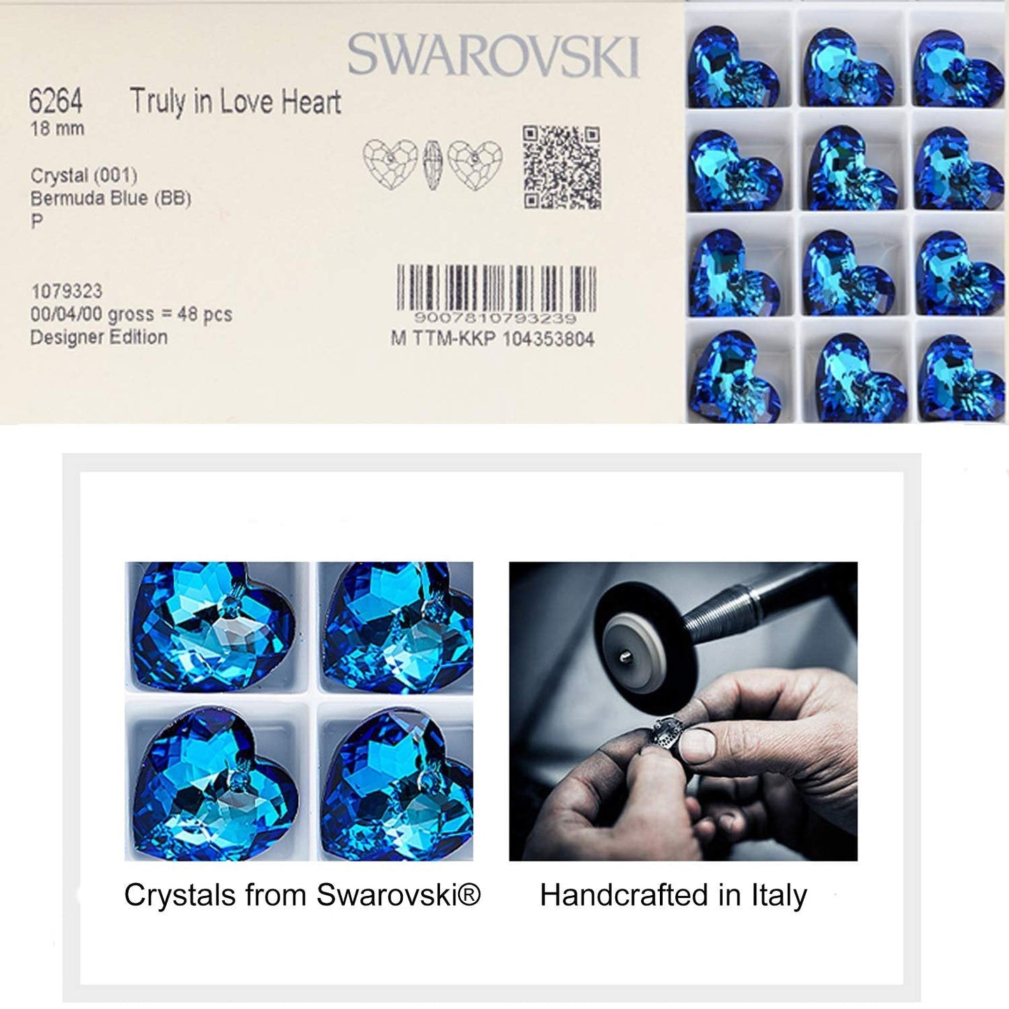 Blue Crystal Heart Necklace | I LOVE YOU FOREVER