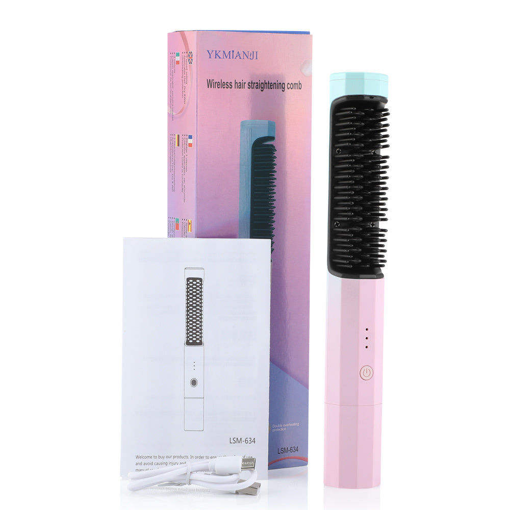 Wireless Straightener Curler Comb