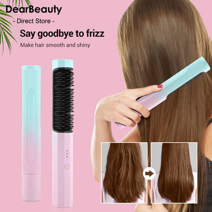 Wireless Straightener Curler Comb